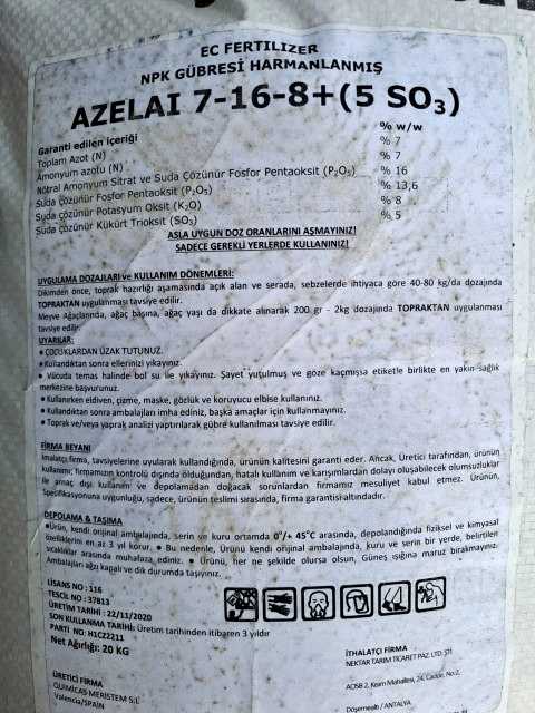 3 Aylık Geç Salınımlı Akıllı Gübre-1 Kg